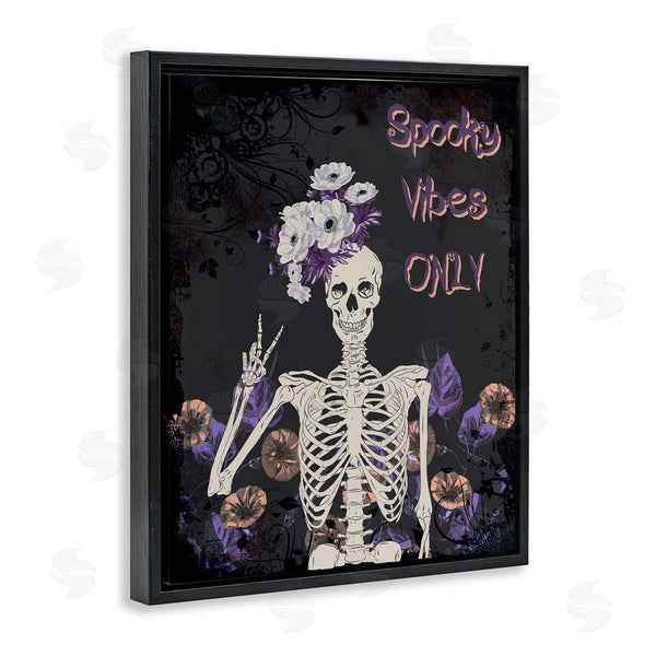 Stupell Industries Radhika Modi | Spooky Vibes Only Skeleton Wall Art