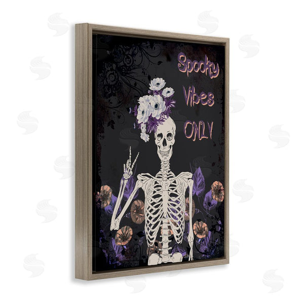 Stupell Industries Radhika Modi | Spooky Vibes Only Skeleton Wall Art