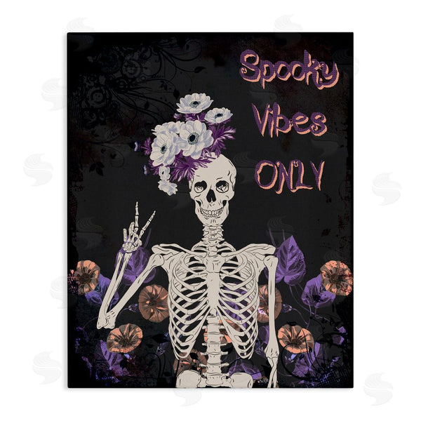 stupell industries Radhika Modi | Spooky Vibes Only Skeleton Wall Art