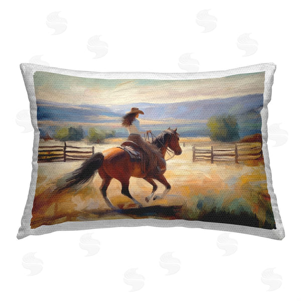Stupell Industries Ramona Murdock | Abstract Cowgirl On Farm