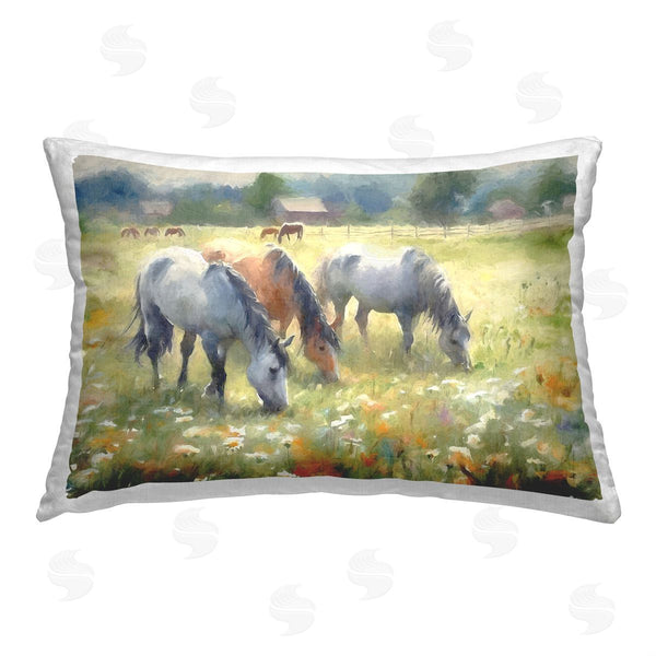 stupell industries Ramona Murdock | Abstract Horses in Meadow