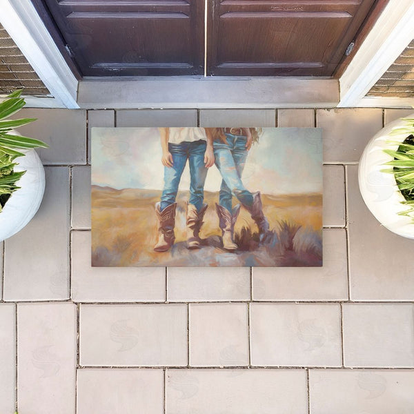 Stupell Industries Ramona Murdock | All About The Cowboy Boots Non-Woven Door Mat