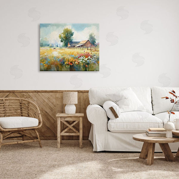 Stupell Industries Ramona Murdock | Barn In Meadow Painting Wall Art