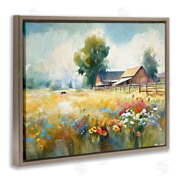 Stupell Industries Ramona Murdock | Barn In Meadow Painting Wall Art