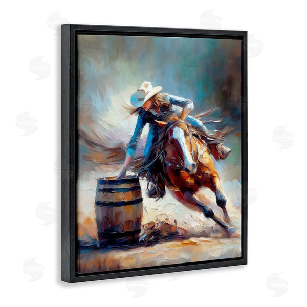 Stupell Industries Ramona Murdock | Barrel Racer Cowgirl