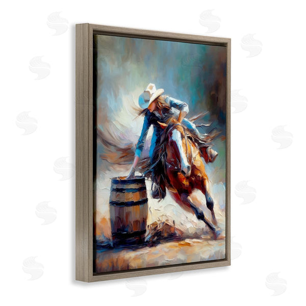 Stupell Industries Ramona Murdock | Barrel Racer Cowgirl
