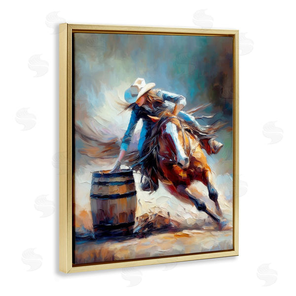 Stupell Industries Ramona Murdock | Barrel Racer Cowgirl