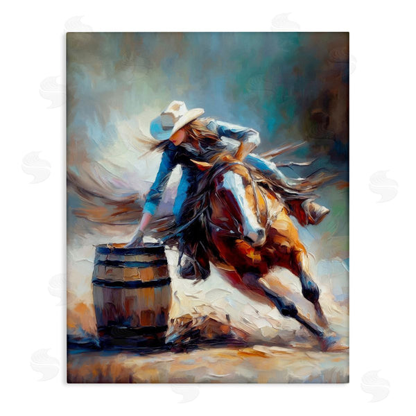 stupell industries Ramona Murdock | Barrel Racer Cowgirl