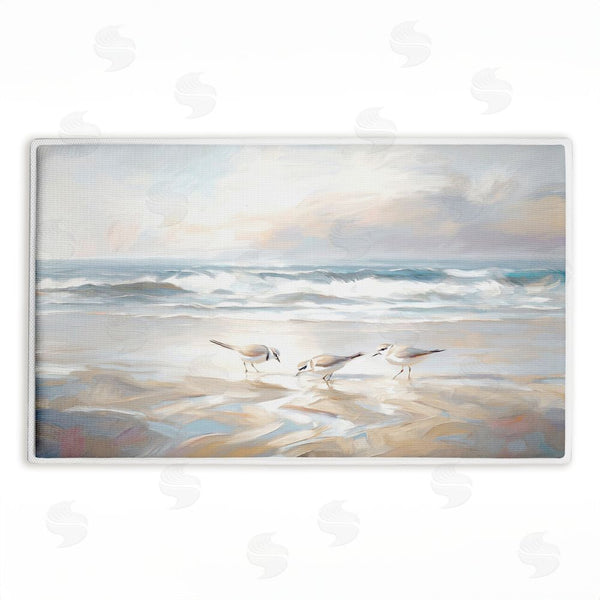 stupell industries Ramona Murdock | Blue Haven Bay Birds Plush Bath Mat