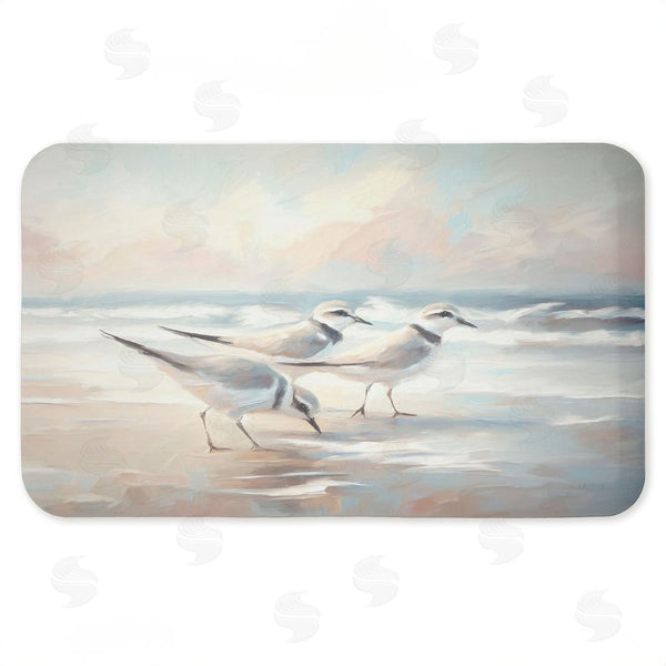 stupell industries Ramona Murdock | Blue Haven Bay Sandpipers Anti-Fatigue Mat