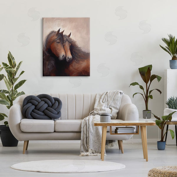 Stupell Industries Ramona Murdock | Brown Cuddling Stallions Wall Art