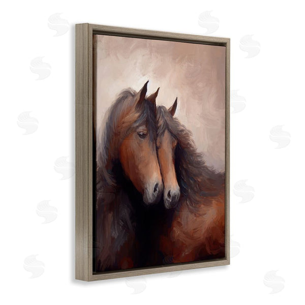 Stupell Industries Ramona Murdock | Brown Cuddling Stallions Wall Art
