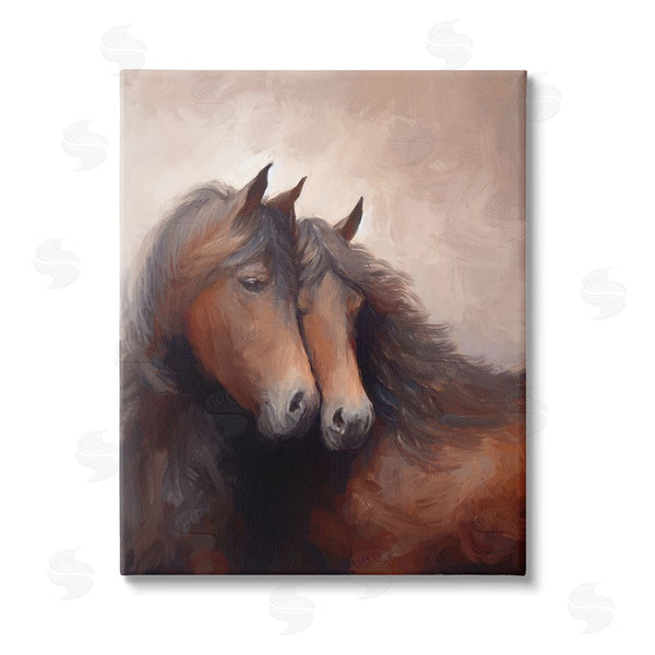 stupell industries Ramona Murdock | Brown Cuddling Stallions Wall Art