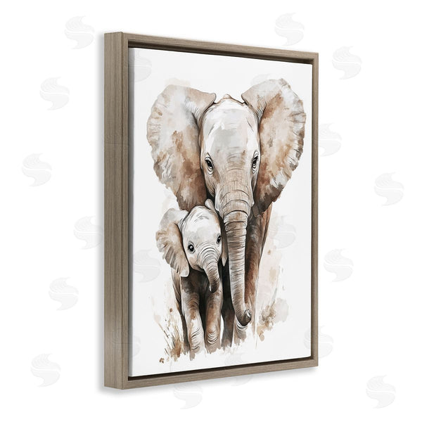 Stupell Industries Ramona Murdock | Elephant Baby With Mother