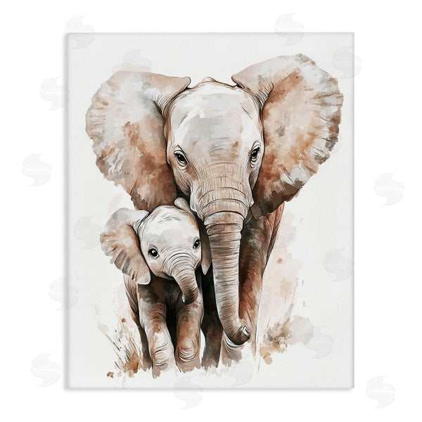 stupell industries Ramona Murdock | Elephant Baby with Mother