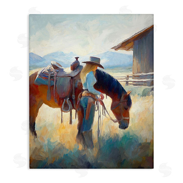 stupell industries Ramona Murdock | Equestrian Girl & Horse Wall Art
