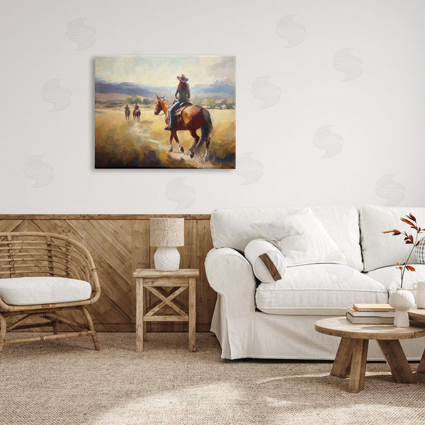 Stupell Industries Ramona Murdock | Equestrian Horse Riding Scene Wall Art
