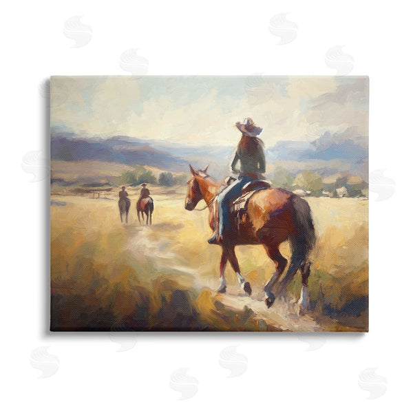 stupell industries Ramona Murdock | Equestrian Horse Riding Scene Wall Art