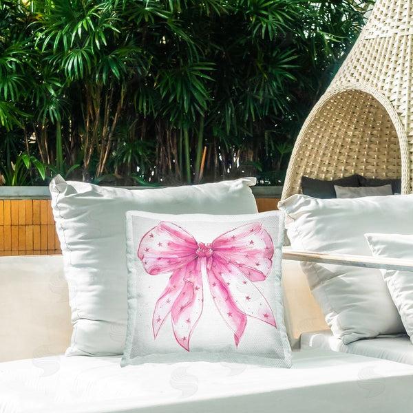 Stupell Industries Ramona Murdock | Fabulous Pink Bow Printed Throw Pillow