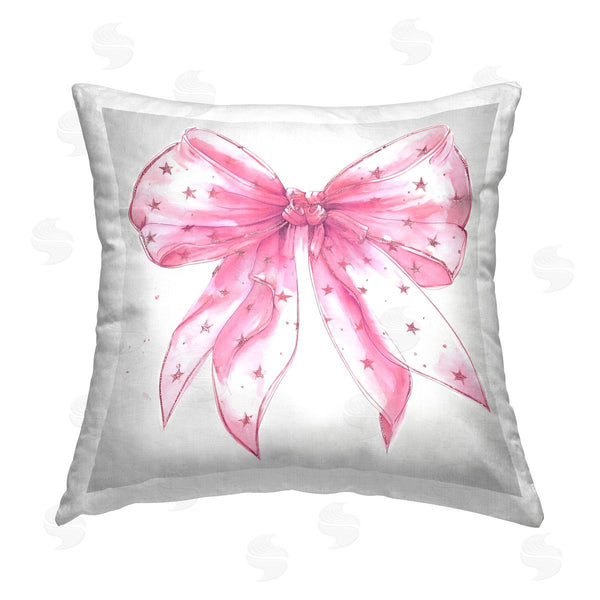 stupell industries Ramona Murdock | Fabulous Pink Bow Printed Throw Pillow
