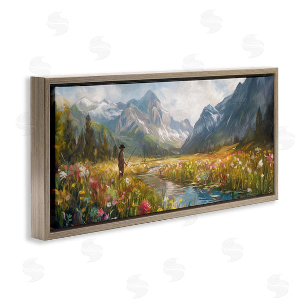 Stupell Industries Ramona Murdock | Fishing Heaven Between Mountains