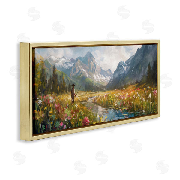 Stupell Industries Ramona Murdock | Fishing Heaven Between Mountains