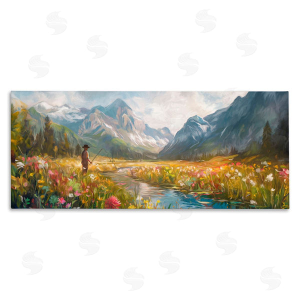 stupell industries Ramona Murdock | Fishing Heaven Between Mountains
