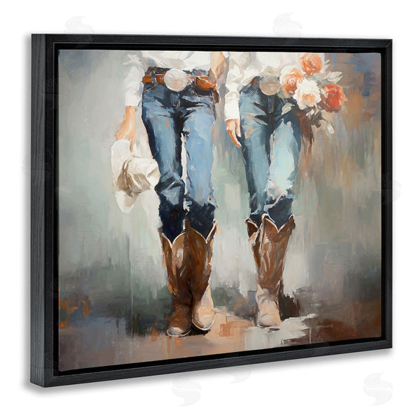 Stupell Industries Ramona Murdock | Floral Cowgirl Pair