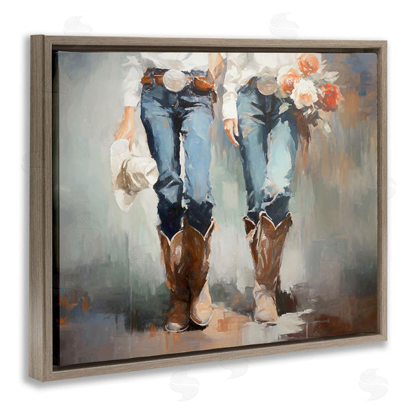 Stupell Industries Ramona Murdock | Floral Cowgirl Pair