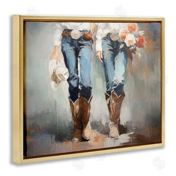 Stupell Industries Ramona Murdock | Floral Cowgirl Pair