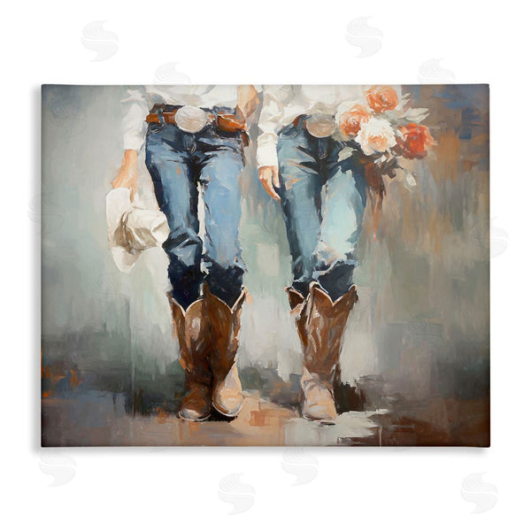 stupell industries Ramona Murdock | Floral Cowgirl Pair