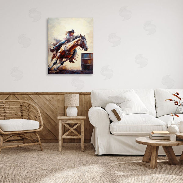 Stupell Industries Ramona Murdock | Galloping Jockey Girl Wall Art