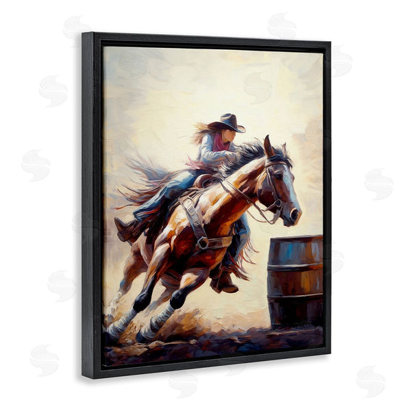Stupell Industries Ramona Murdock | Galloping Jockey Girl Wall Art