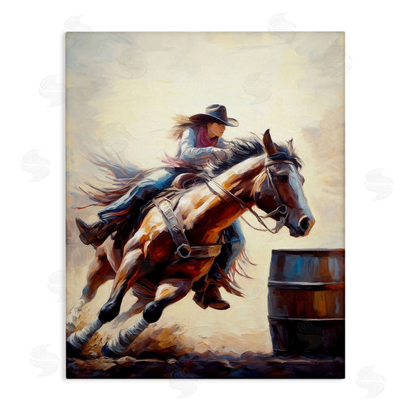 stupell industries Ramona Murdock | Galloping Jockey Girl Wall Art