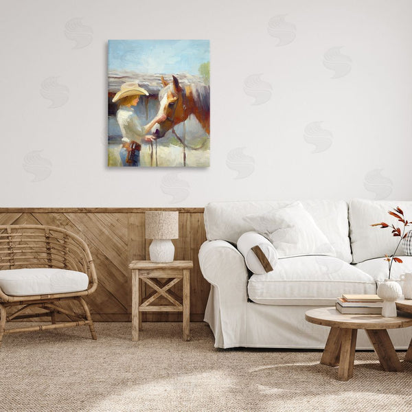 Stupell Industries Ramona Murdock | Girl Caring For Horse Wall Art