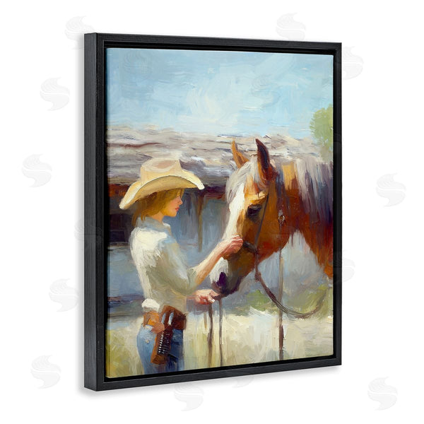 Stupell Industries Ramona Murdock | Girl Caring For Horse Wall Art