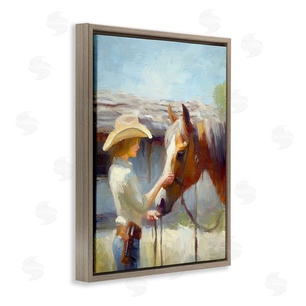 Stupell Industries Ramona Murdock | Girl Caring For Horse Wall Art
