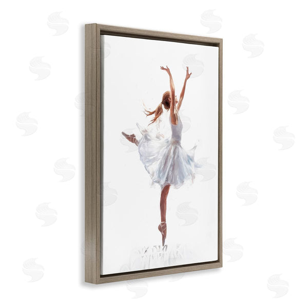Stupell Industries Ramona Murdock | Graceful Ballerina In White