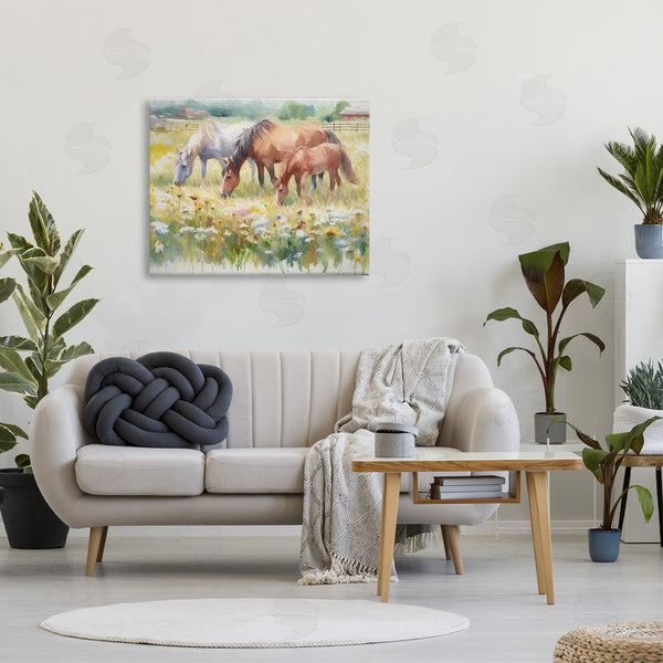 Stupell Industries Ramona Murdock | Grazing Horses In Meadow Wall Art