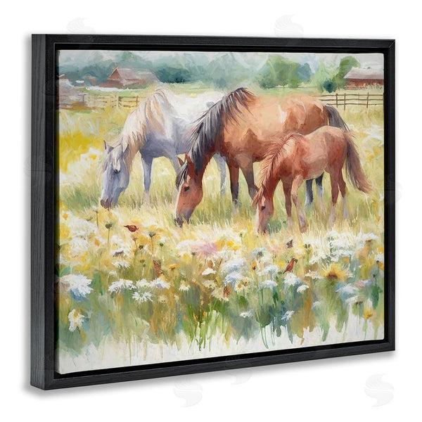 Stupell Industries Ramona Murdock | Grazing Horses In Meadow Wall Art