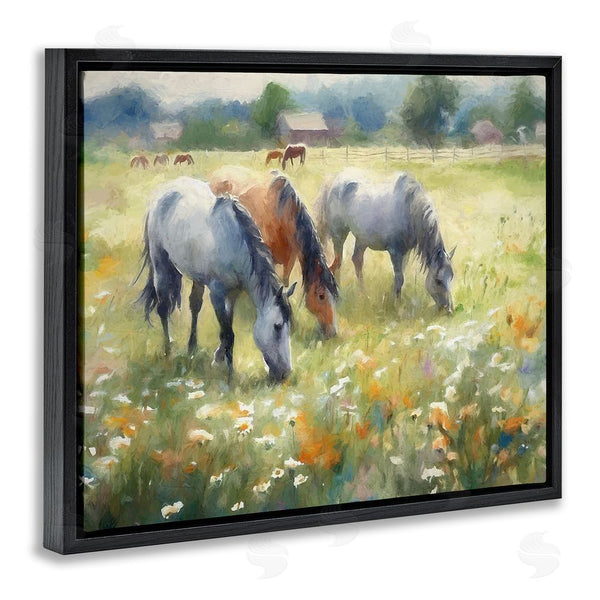 Stupell Industries Ramona Murdock | Grazing Horses In Pasture Wall Art