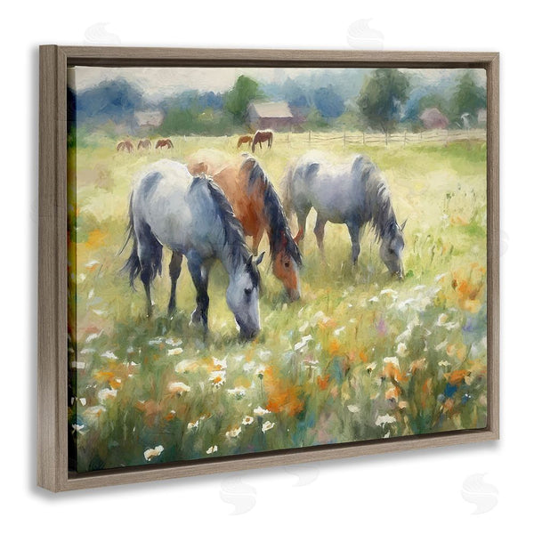 Stupell Industries Ramona Murdock | Grazing Horses In Pasture Wall Art