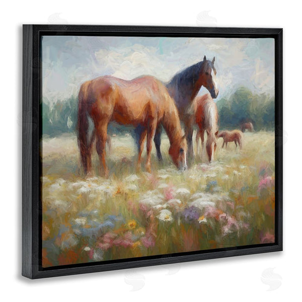 Stupell Industries Ramona Murdock | Horse Family In Meadow Wall Art