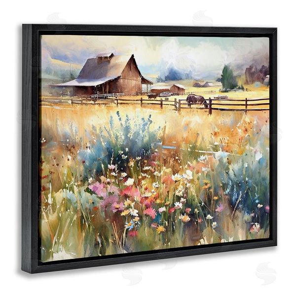 Stupell Industries Ramona Murdock | Horse In Farmhouse Meadow Wall Art