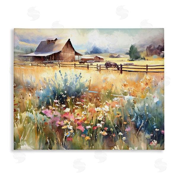 stupell industries Ramona Murdock | Horse in Farmhouse Meadow Wall Art