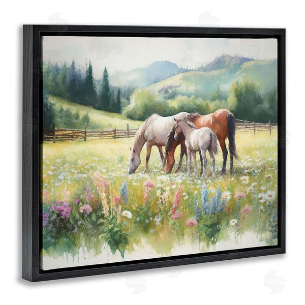Stupell Industries Ramona Murdock | Horses In Spring Meadow Wall Art