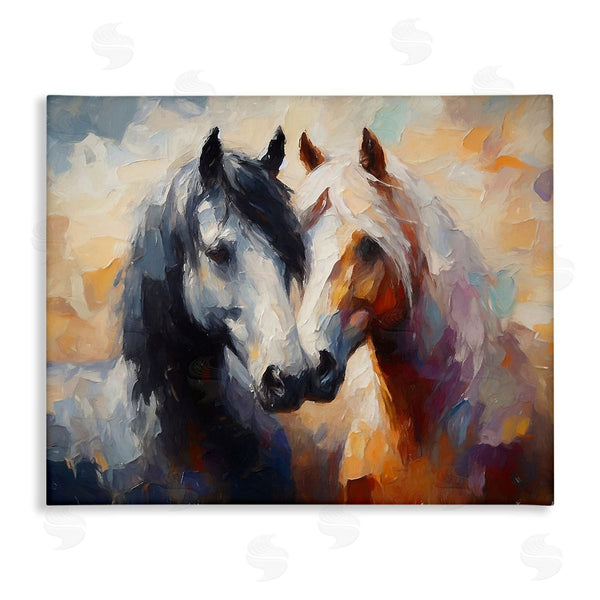 stupell industries Ramona Murdock | Hugging Horses Painting Wall Art