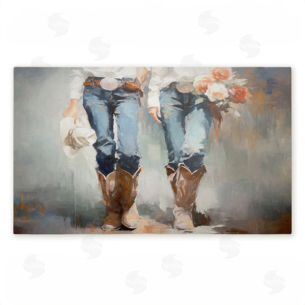 stupell industries Ramona Murdock | I'll Be Me Floral Cowgirl Non-Woven Door Mat