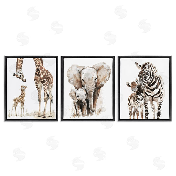 Stupell Industries Ramona Murdock | Jungle Animal Babies With Mothers Wall Art