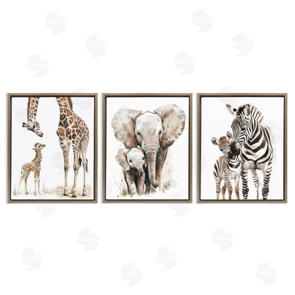 Stupell Industries Ramona Murdock | Jungle Animal Babies With Mothers Wall Art
